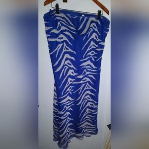 Rene Margo Skirt.. 3X blue and gray sheer w/lining